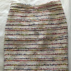 Limited Edition: J.Crew No.2 Pencil Skirt in White Multi-color Tweed Women Size